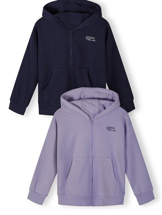 minoti minoti Bluza NOSFLEECE406 Fioletowy Loose Fit