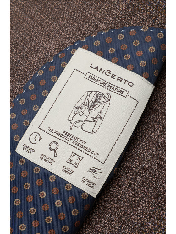 Lancerto Lancerto Marynarka Stradella MA131126000036 Brązowy Regular Fit