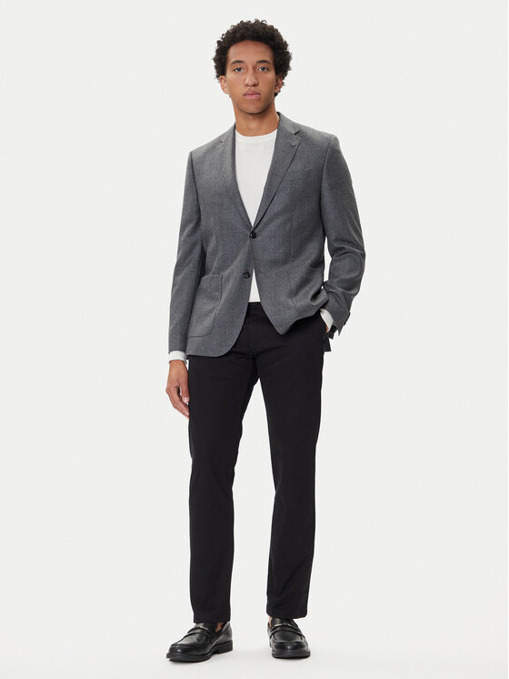BOSS BOSS Marynarka BOSS-50551560 Szary Regular Fit