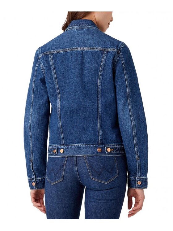 Wrangler Wrangler Kurtka jeansowa Regular Heritage Jacket Granatowy Regular Fit