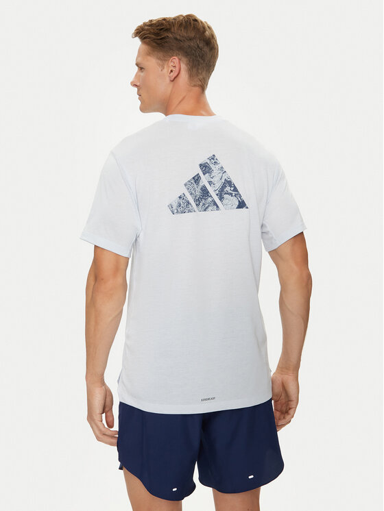 adidas adidas Koszulka techniczna Workout Logo IT2128 Niebieski Regular Fit