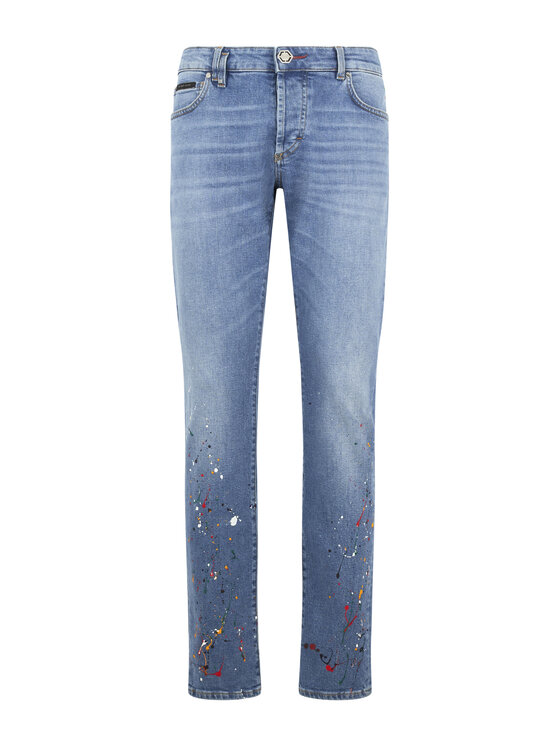 PHILIPP PLEIN PHILIPP PLEIN Jeansy 29789 Niebieski Straight Leg