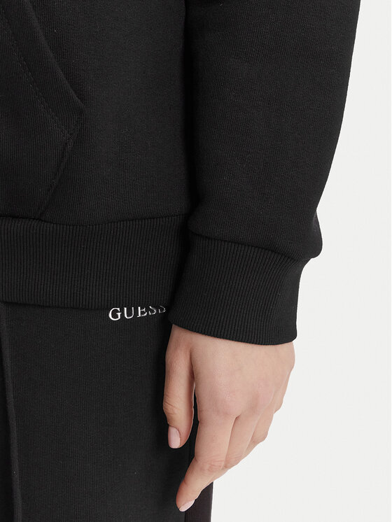 Guess Guess Μπλούζα V6RQ14 K9V31 Μαύρο Regular Fit