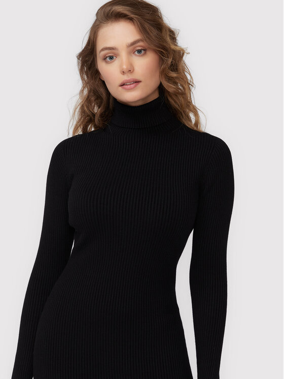 Vestito di maglia 3M7616 Nero Slim Fit