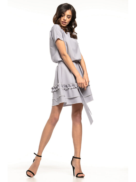 Tessita Tessita Sukienka koktajlowa T267 Szary A-Line Fit
