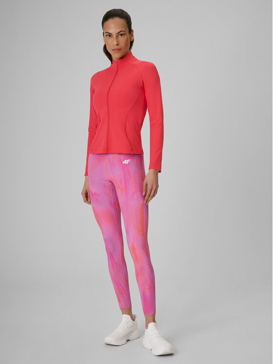 4F 4F Bluza ACTIVE BY NATURE Koralowy Slim Fit