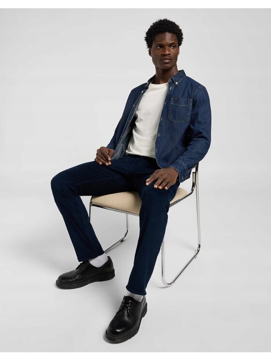 Lee Lee Spodnie materiałowe Slim Fit XM Extreme Motion MVP Niebieski Slim Fit