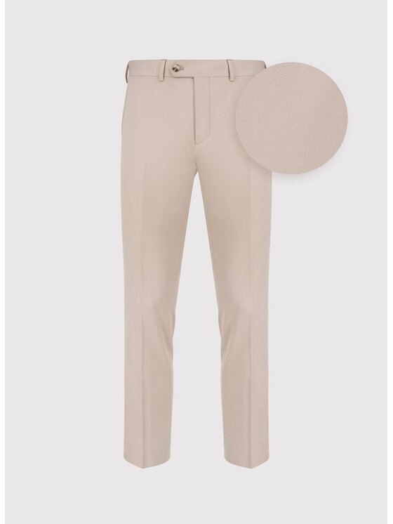Pako Lorente Pako Lorente Spodnie garniturowe P25WF-6G-015 Beżowy Slim Fit