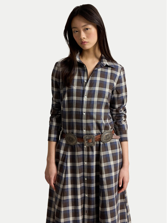 Polo Ralph Lauren Polo Ralph Lauren Marškinių tipo suknelė 211B31478001 Ruda Regular Fit