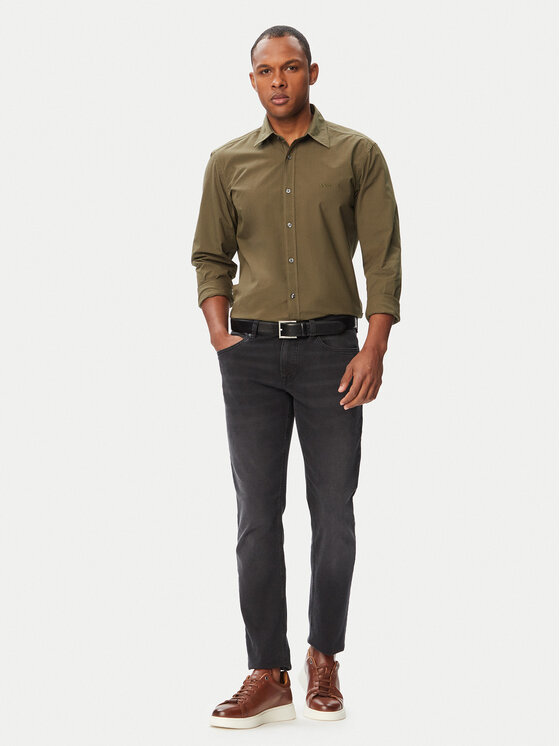 BOSS BOSS Риза Relegant_6_M 50518304 Тъмнозелен Regular Fit