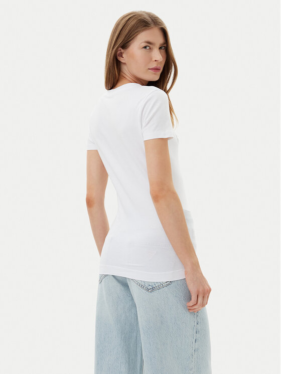 Guess Guess T-Shirt W5GI17 J1314 Bílá Slim Fit