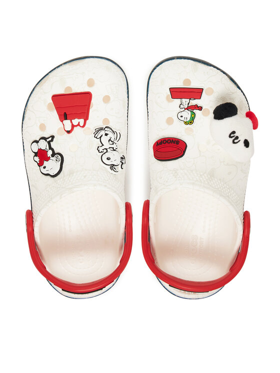 Crocs Crocs Şlapi Classic Peanuts 21112 Alb