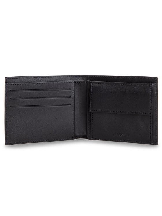 Lacoste Lacoste Liels vīriešu maks M Billfold Coin NH1112FG Melns
