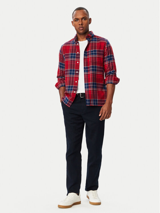 Tommy Hilfiger Tommy Hilfiger Särk Hero Flannel MW0MW44592 Tumepunane Regular Fit