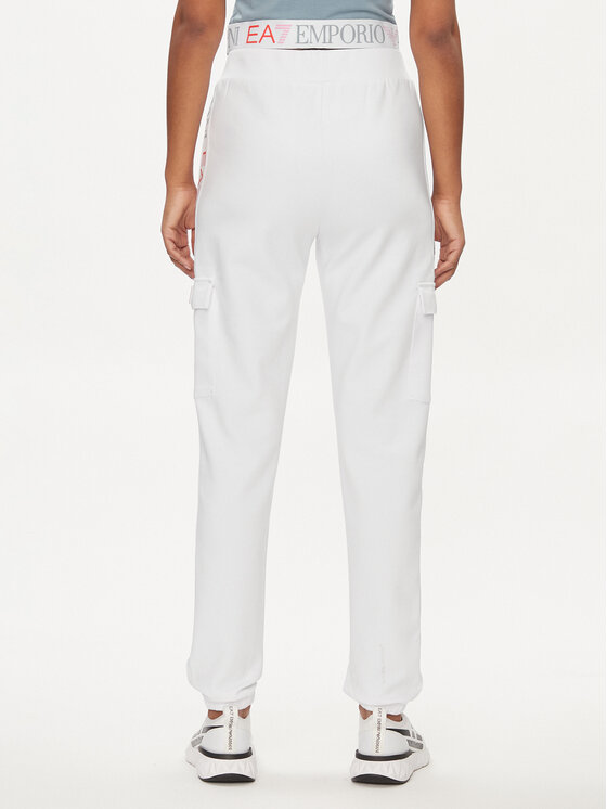 EA7 Emporio Armani EA7 Emporio Armani Donji dio trenerke 3DTP64 TJKWZ 1100 Bijela Regular Fit