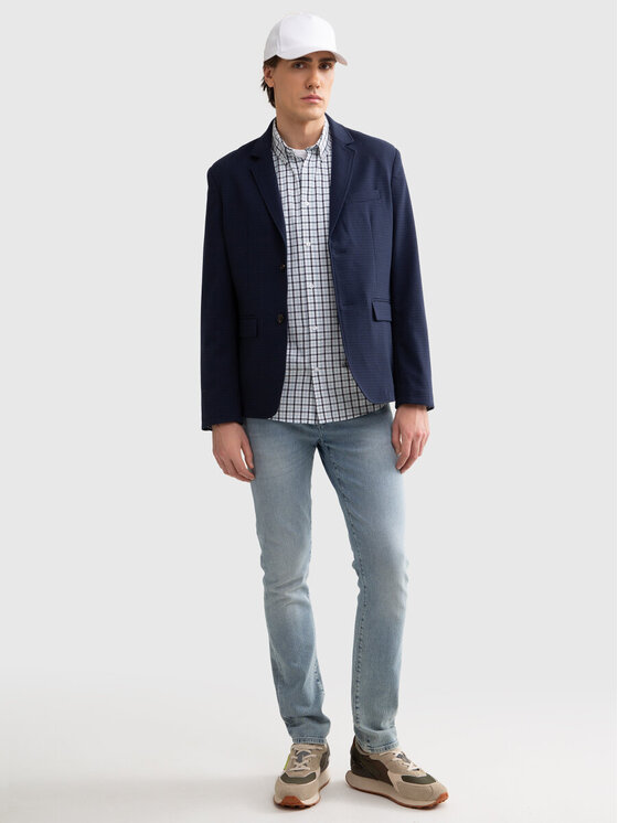 BIG STAR BIG STAR Koszula MESINONI_401_140 Niebieski Basic Fit