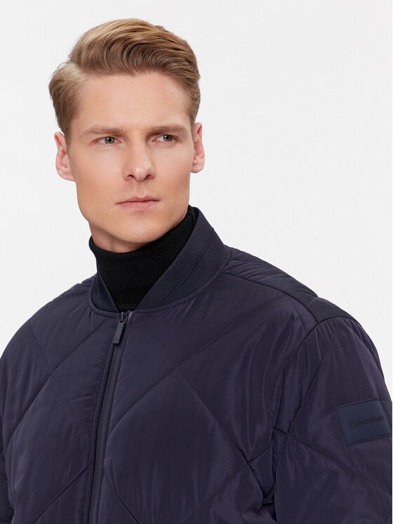 Calvin Klein Calvin Klein Яке бомбър Signature K10K111880 Тъмносин Regular Fit