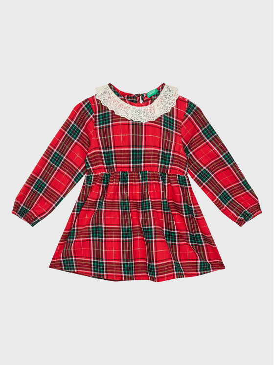 United Colors Of Benetton Damen Kleid – Ärmellos, A-Linie, Popeline-Baumwolle, Mit Hüfttaschen, Knielang