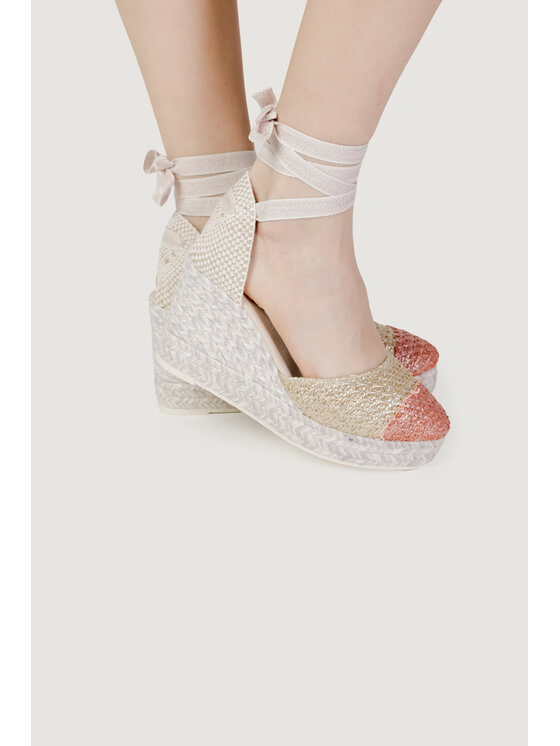 Espadrilles Espadrilles Décolleté CIMA RAFIA ESPADRILLES ROSA/PLATINO Rosa
