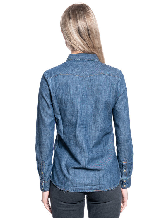 Wrangler Wrangler Camicia LS DENIM SHIRT Blu Slim Fit