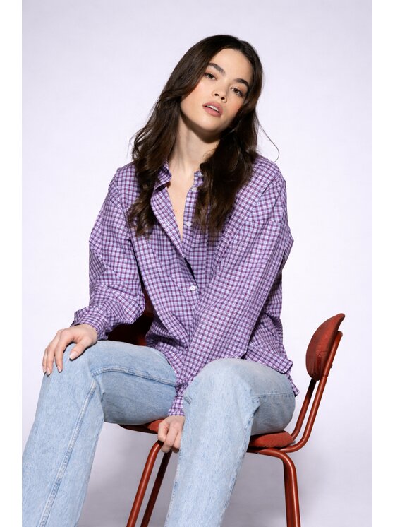 Le Songe Le Songe Koszula ESME Bordowy Oversize