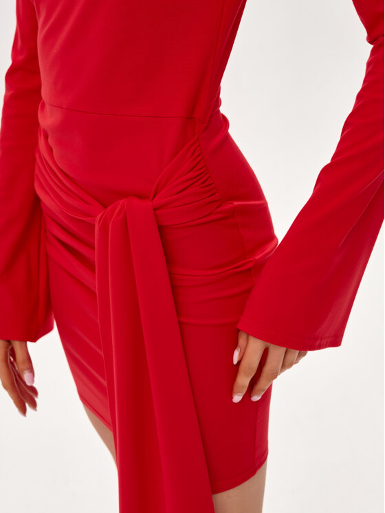 Roco Fashion Roco Fashion Koktejlové šaty Nevira Červená Slim Fit