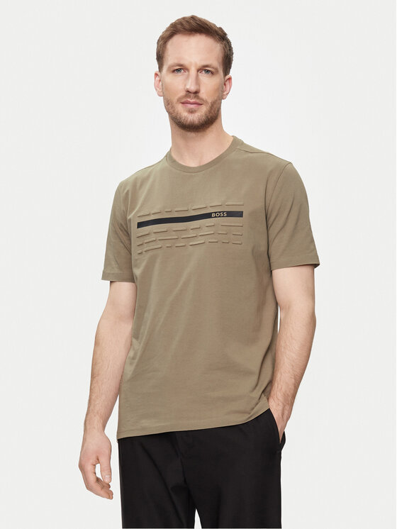 Męski T-Shirt BOSS, Rozmiar M, Beżowy, 50513010