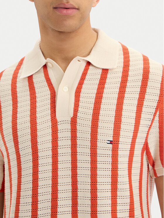 Tommy Hilfiger Tommy Hilfiger Polo marškinėliai MW0MW42770 Kreminė Regular Fit