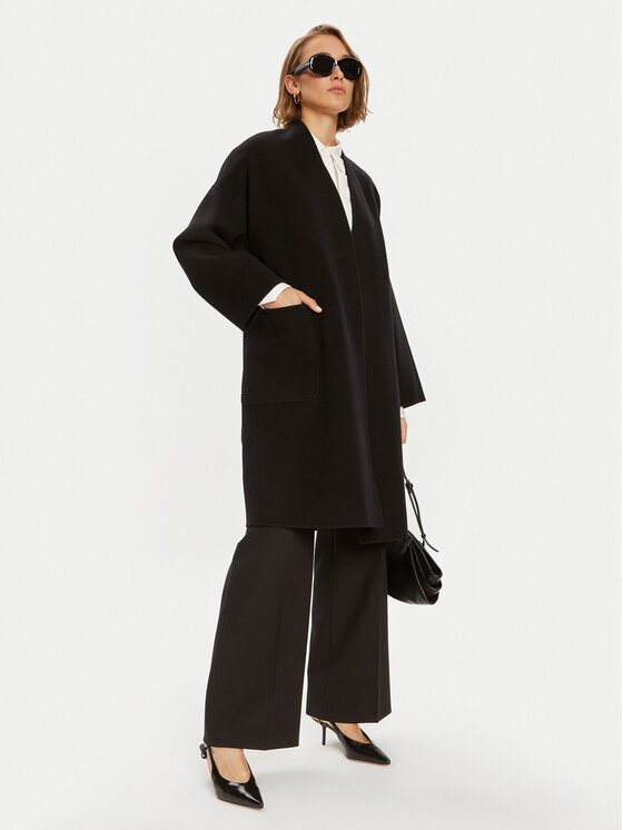 Weekend Max Mara Weekend Max Mara Palton de lână 2425016011 Negru Regular Fit