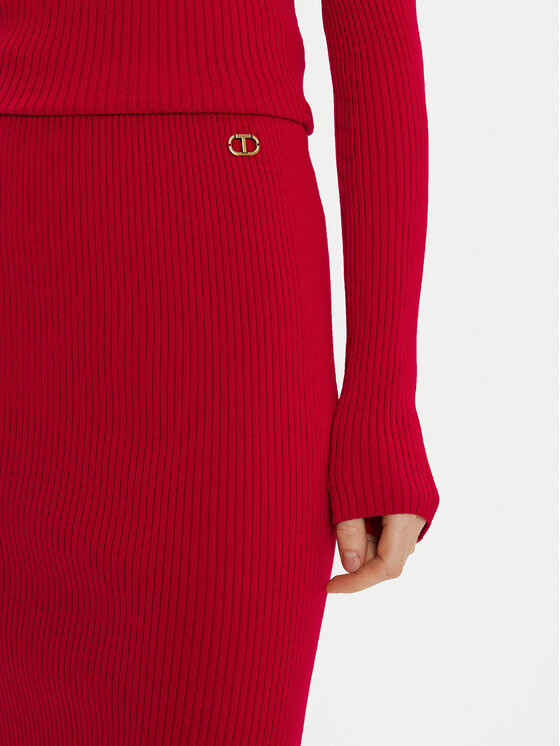 TWINSET TWINSET Pouzdrová sukně 242TT3026 Červená Slim Fit