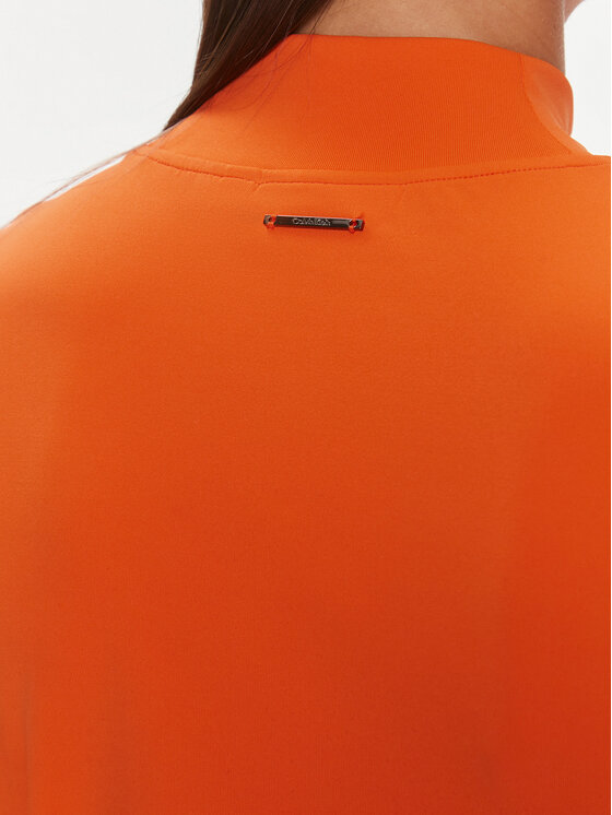 Calvin Klein Calvin Klein Rochie de zi Stretch Jersey Asymmetric Dress K20K206498 Portocaliu Slim Fit