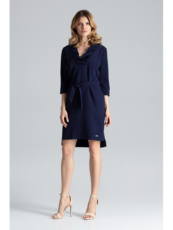 FIGL FIGL Šaty M644 Tmavomodrá Regular Fit