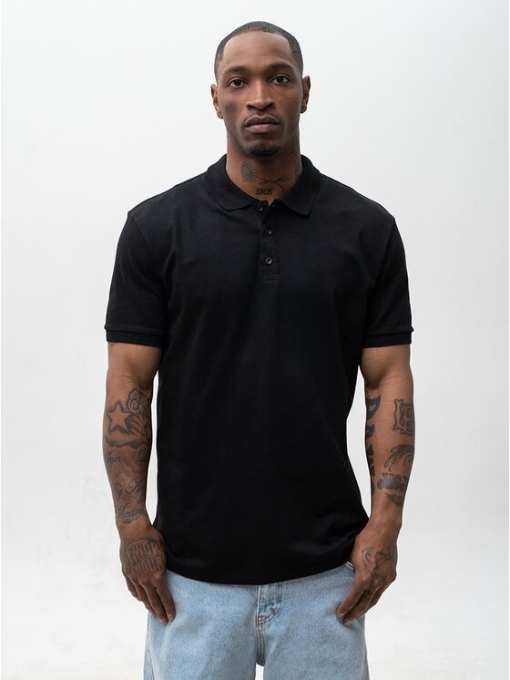 Urban City Urban City Polo 131157 Czarny Regular Fit