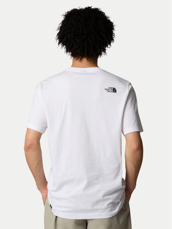 The North Face The North Face T-krekls Easy NF0A8A6C Balts Regular Fit