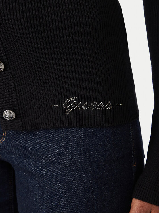 Guess Guess Kardigan W6YR11 Z0950 Crna Slim Fit