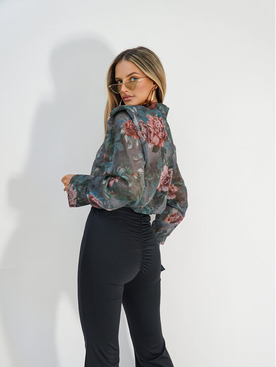 LilaLou LilaLou Koszula Camilla Zielony Regular Fit