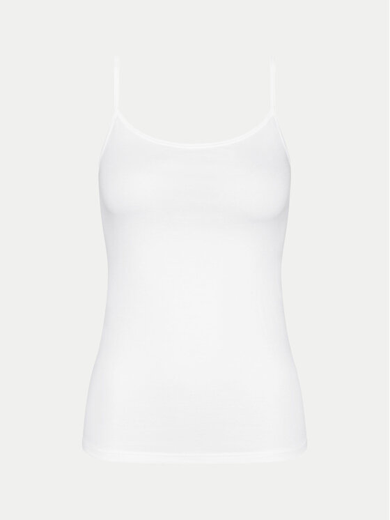 Triumph Triumph Top Sense Of Cotton 10224958 Bianco Slim Fit