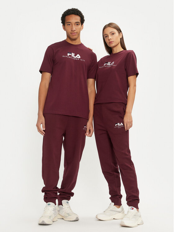 Fila Fila Tričko Unisex Bedburg FAU0147 Bordová Regular Fit