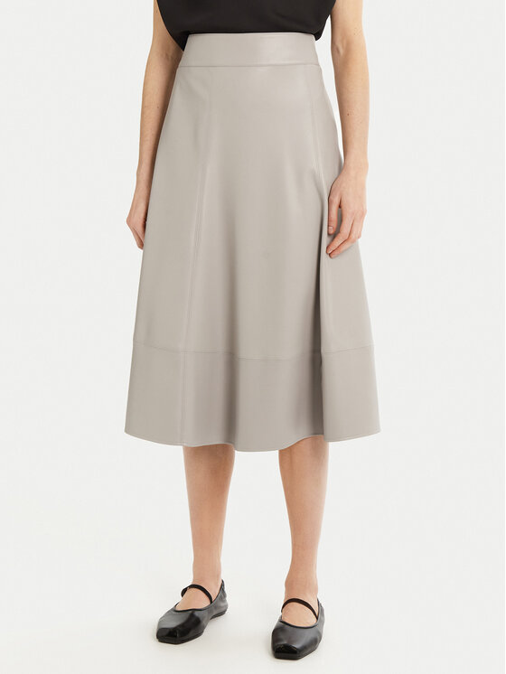Max Mara Leisure Sukňa z imitácie kože Marzia 2516771027 Sivá Regular Fit