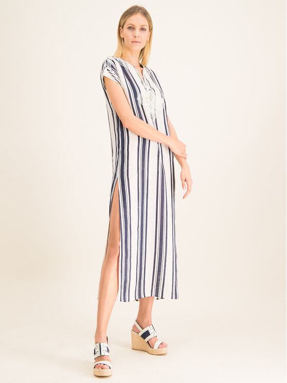 Tory Burch Tory Burch Suvekleit Awning Stripe Caftan 57114 Beež Regular Fit