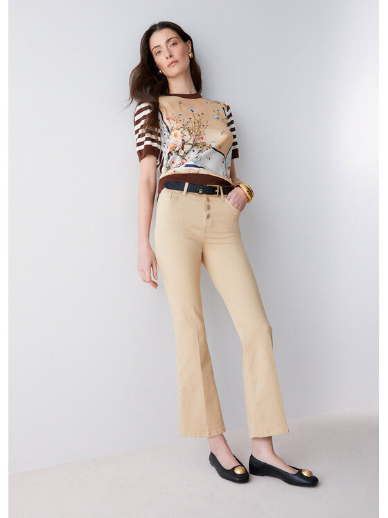 Liu Jo Liu Jo Pantaloni di tessuto WA6256T367A41208 Beige Regular Fit