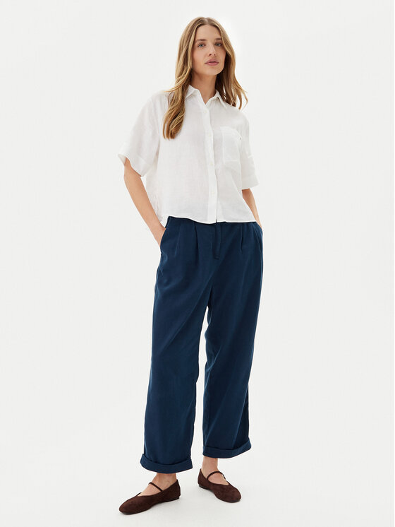 Tommy Hilfiger Tommy Hilfiger Szövet nadrág WW0WW45589 Sötétkék Relaxed Fit