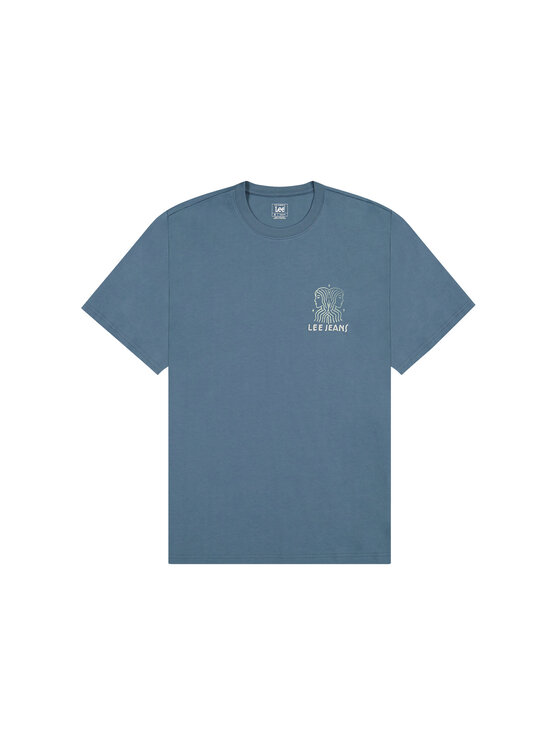 Lee Lee T-Shirt SS ELEVATED Niebieski Regular Fit