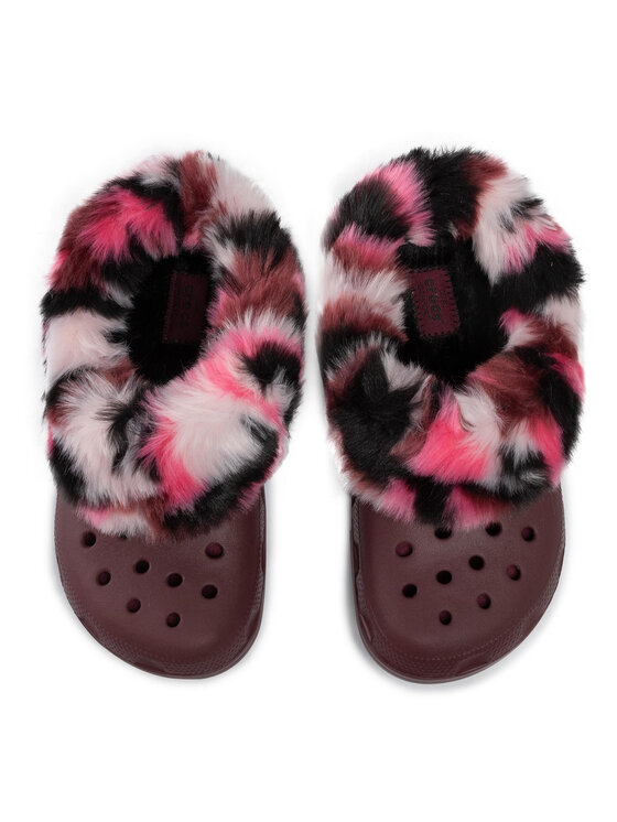Crocs Chaussons Classic Mammoth So Luxe Clog 205841 Bordeaux Modivo