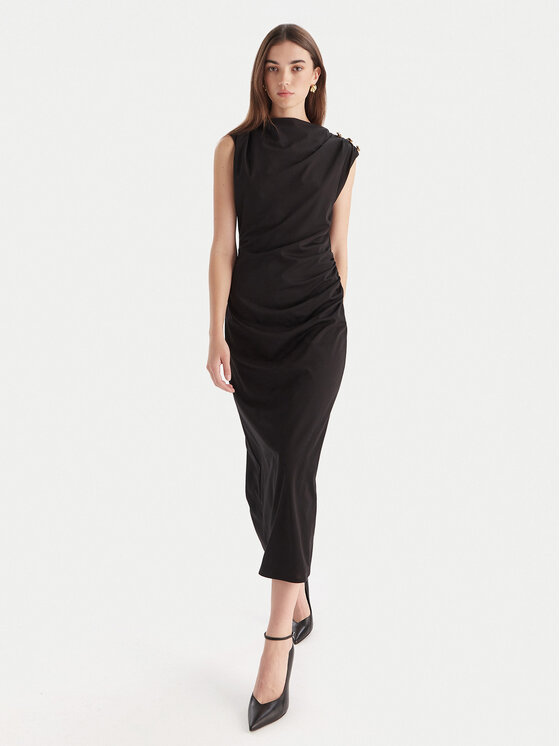 Marella Marella Kokteilinė suknelė Scuola 2523626011 Juoda Slim Fit