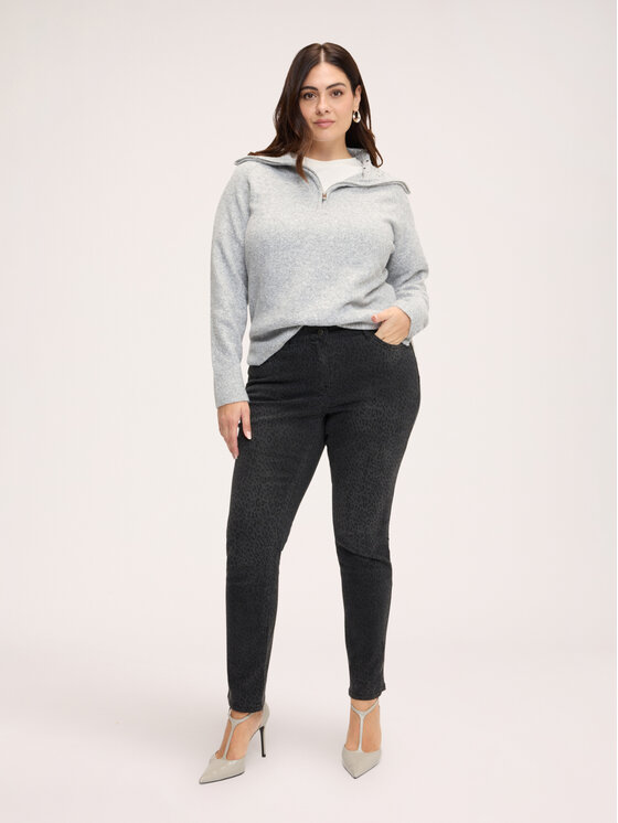 Fiorella Rubino Fiorella Rubino Sweter M472L008748N003 Szary Regular Fit