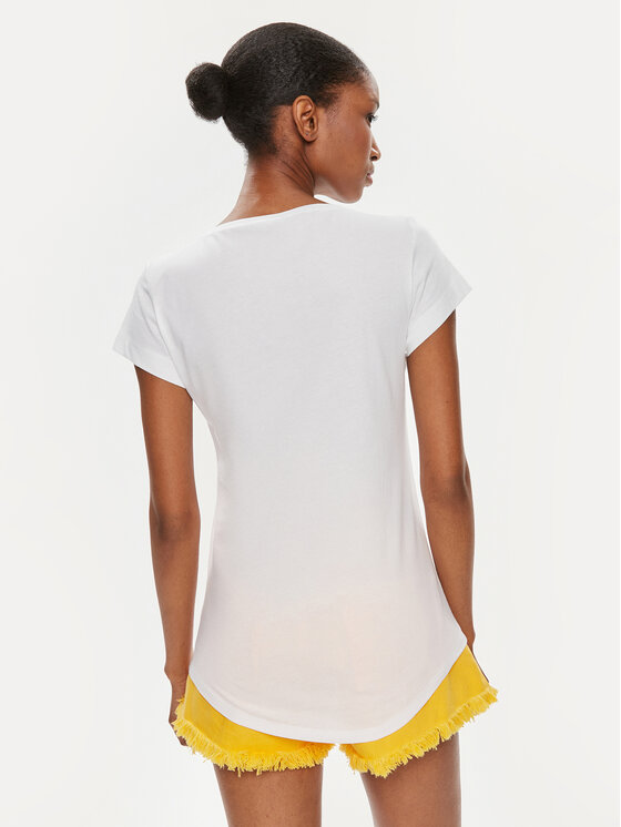 Sisley Sisley T-shirt 3I1XL100Y Bijela Slim Fit