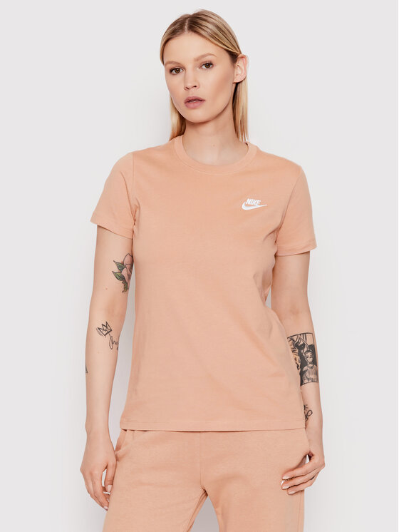 Nike T-Shirt Sportswear Club DN2393 RÃ³Å¼owy Relaxed Fit â¢ Modivo.pl