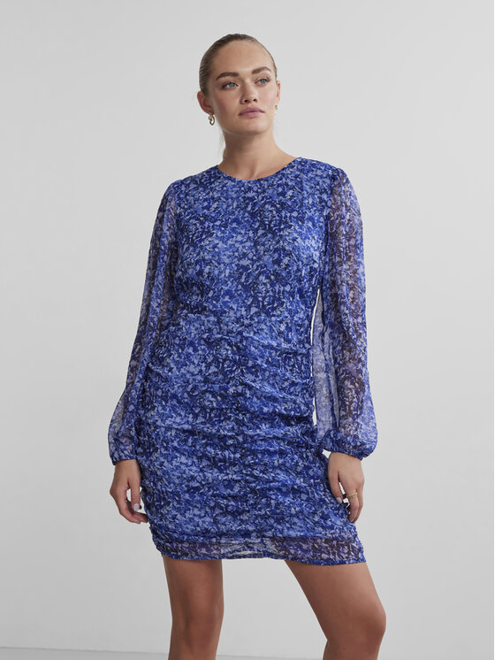 Pieces Rochie cocktail Navi 17127836 Bleumarin Slim Fit