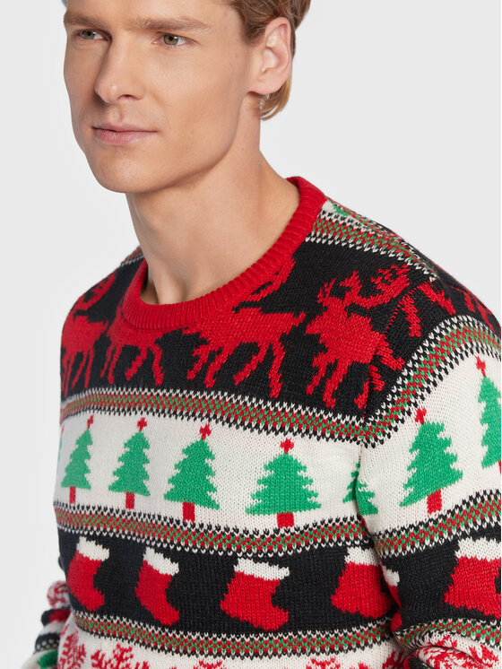 Maglione MK-248FAIRISLE Rosso Regular Fit